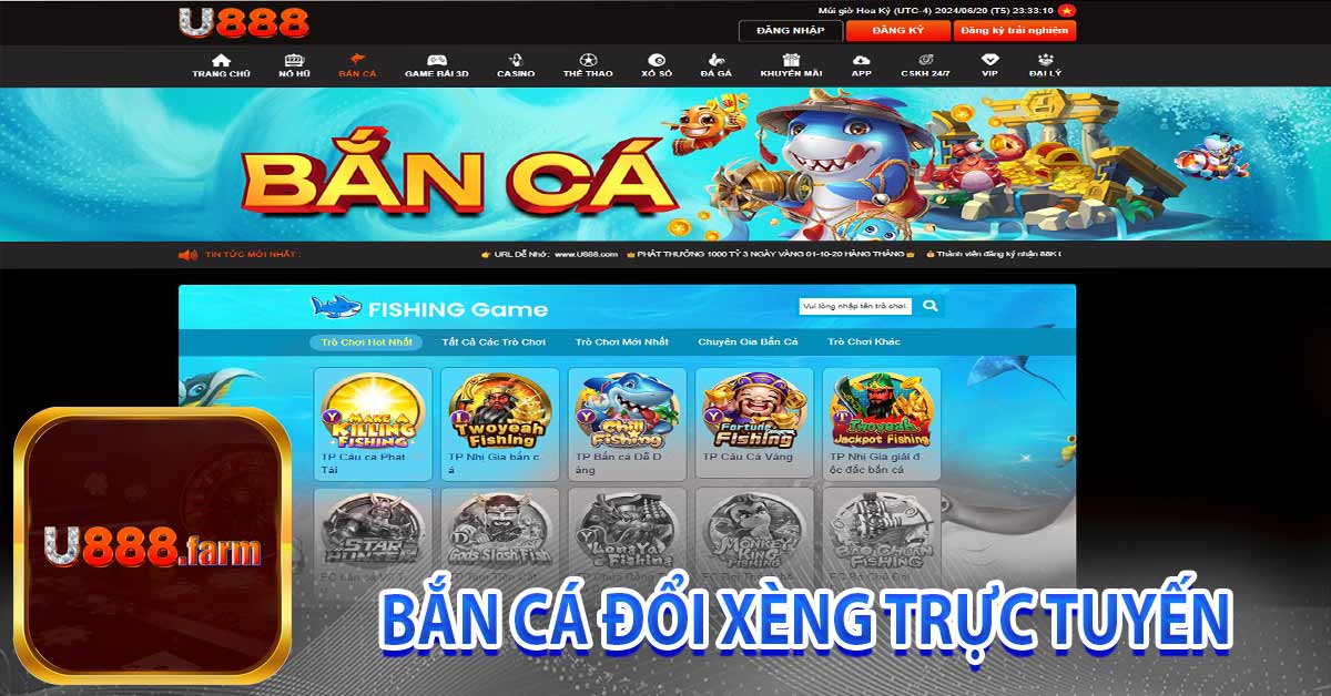 Bắn cá đổi xèng trực tuyến